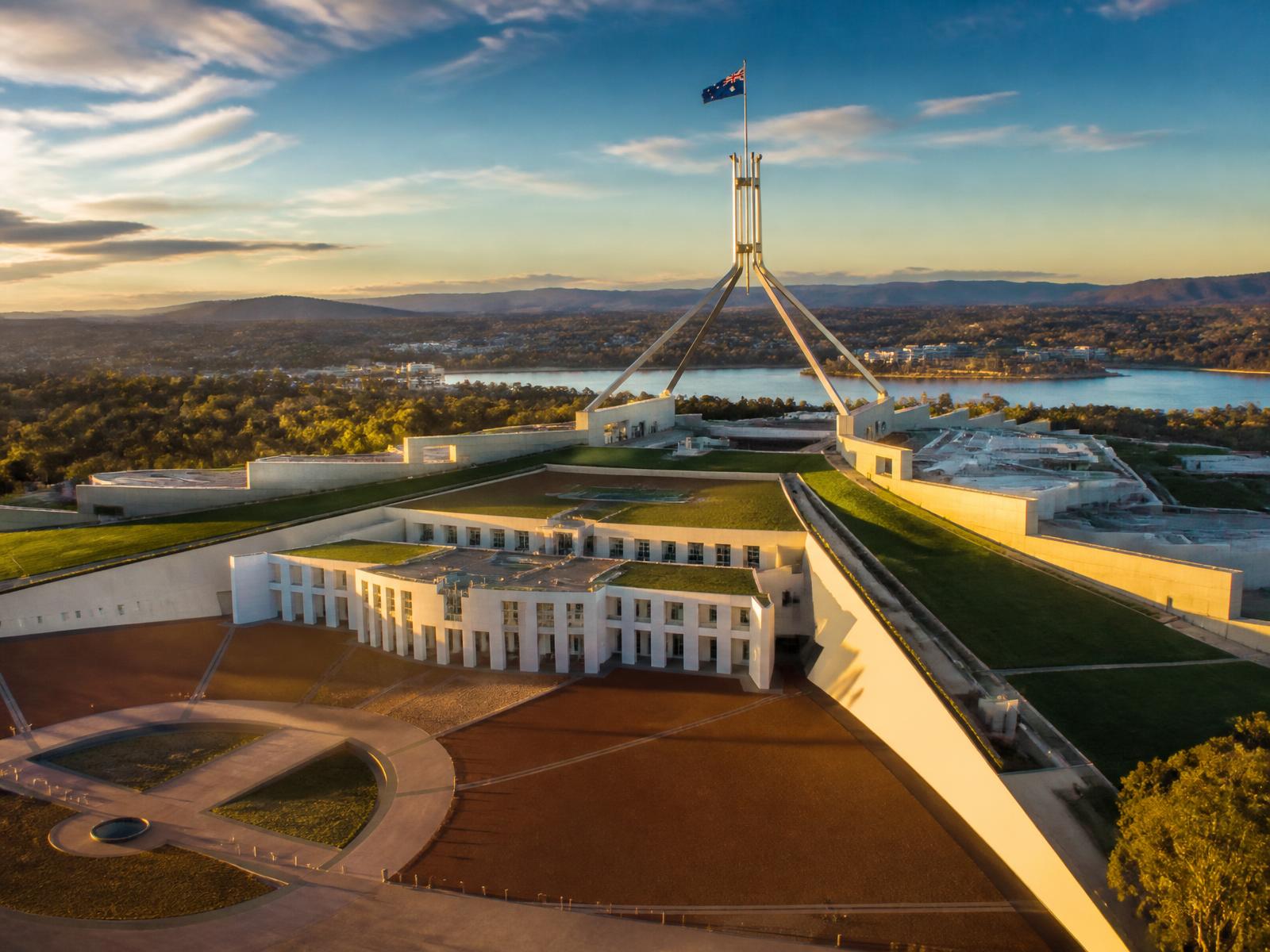 Australian Parliament House in Canberra representing government and defence consulting expertise